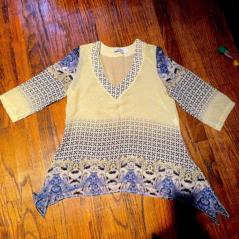 Jeff Gallano sheer summer top